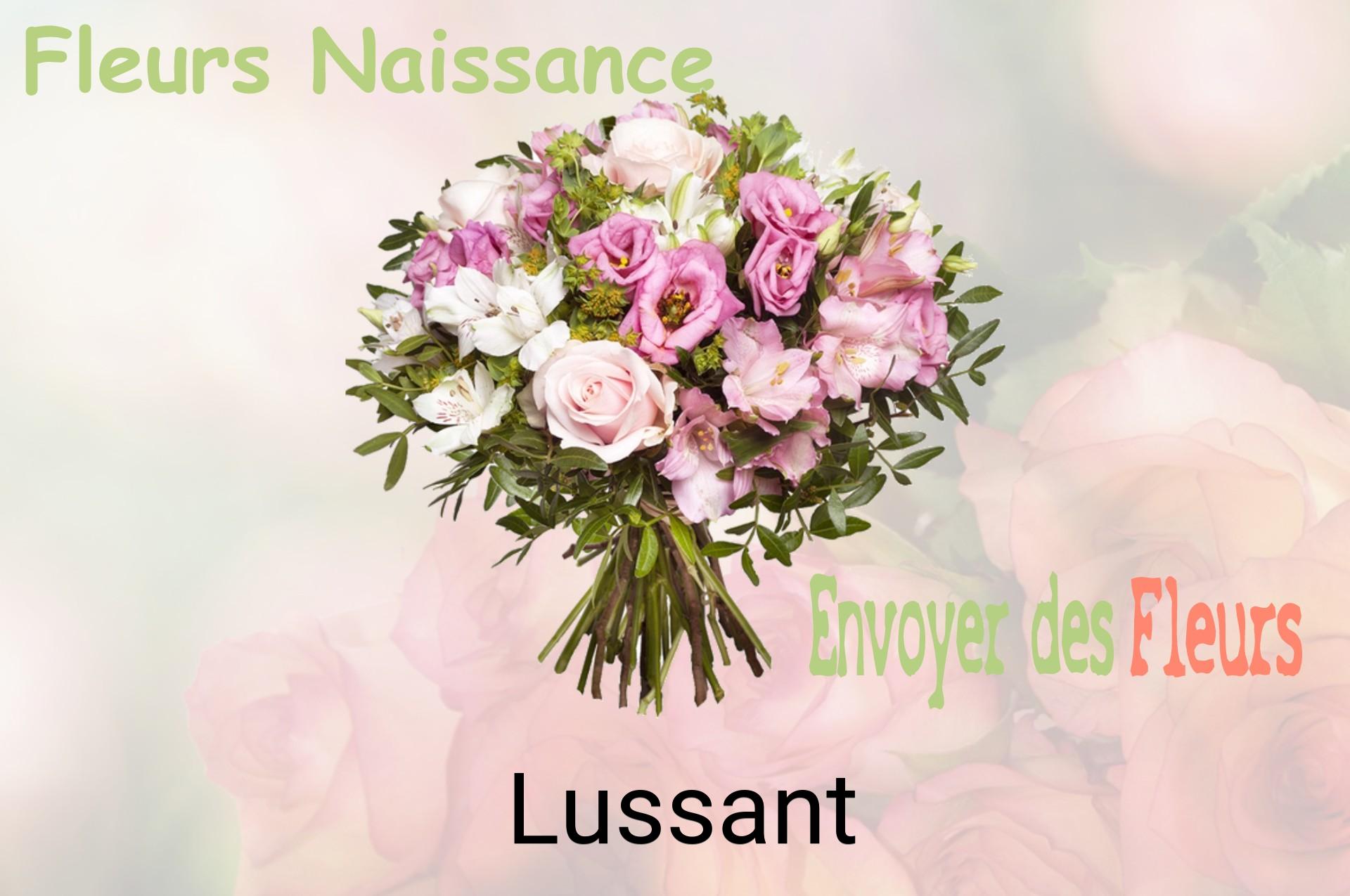 Bouquet de fleurs de naissance livré à Lussant